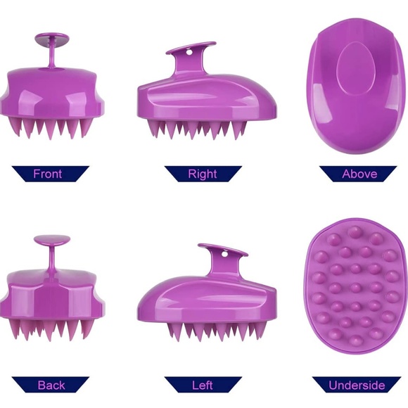 NEW 3 in 1 Facial Cleansing Brush, Wet and Dry Shampoo Brush Scalp Massage Brush - Picture 4 of 6